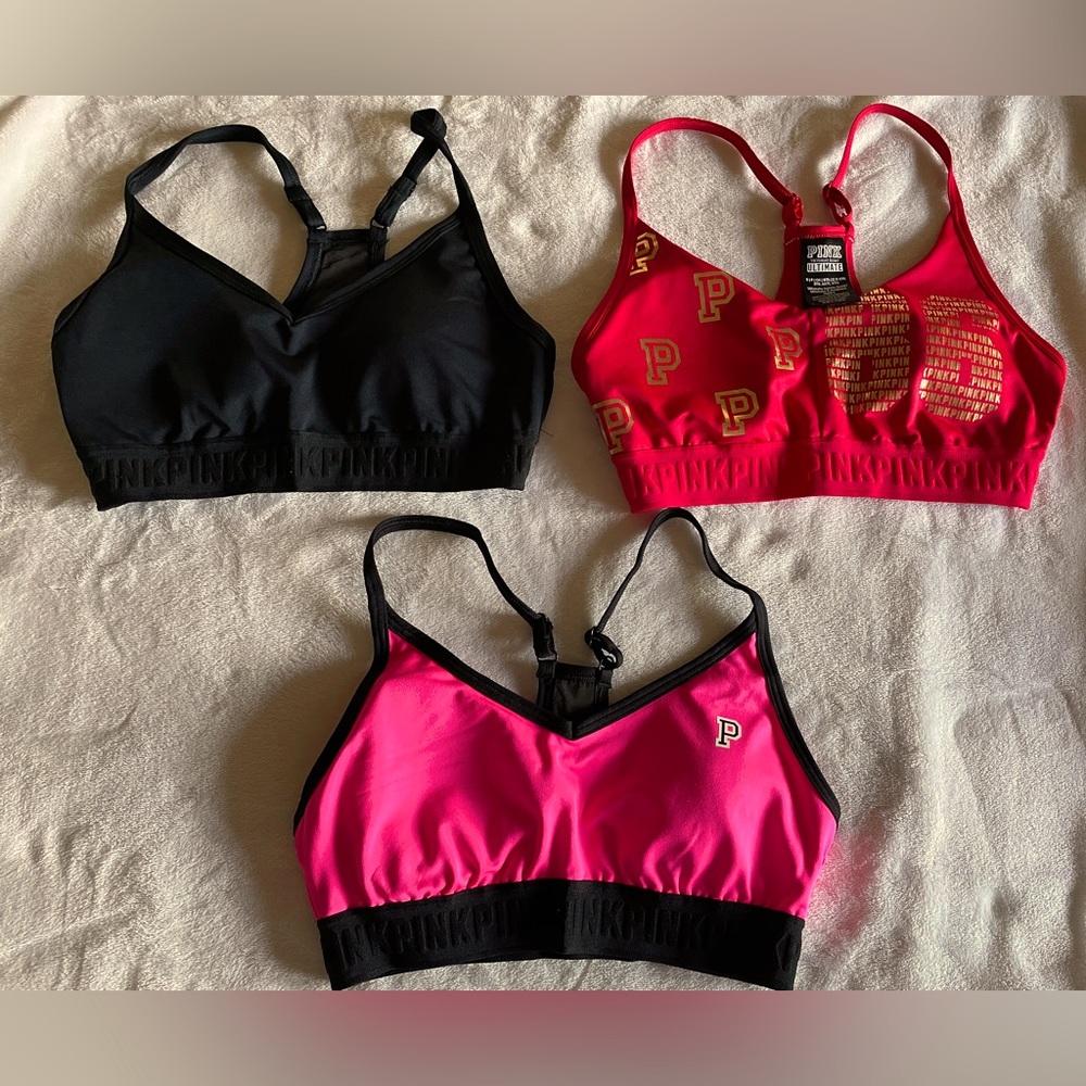 Pink sports bra All size small Excellent used condition
